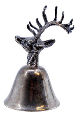 Silver Bell with Deer Head Handle