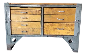 Industrial Tool Cabinet Workbench with 8 Drawers from Opel Blitz