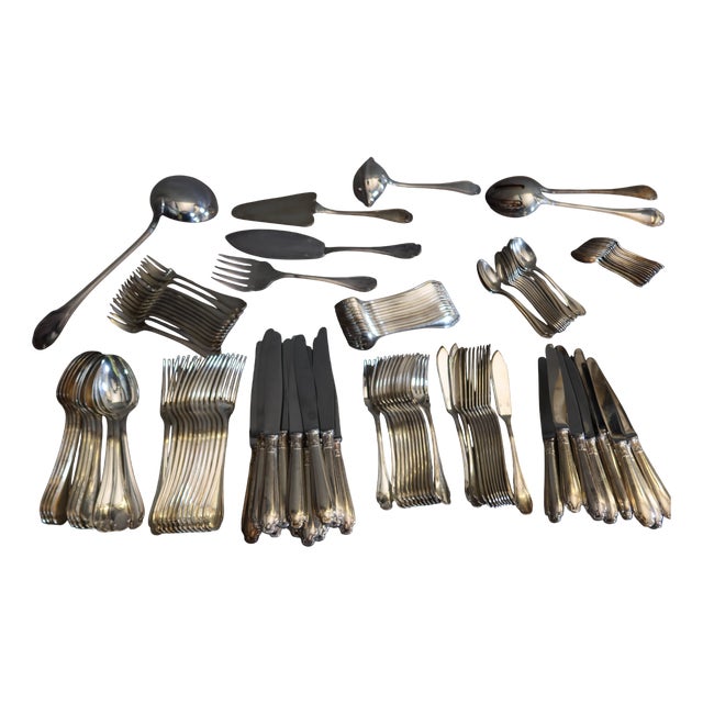 Silver-Plated Flatware from Christofle, 1960s, Set of 127 For Sale