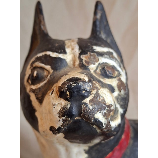 Antique National Foundry Cast Iron Boston Terrier Dog Doorstop Left Facing #149 C. 1920s For Sale - Image 12 of 18