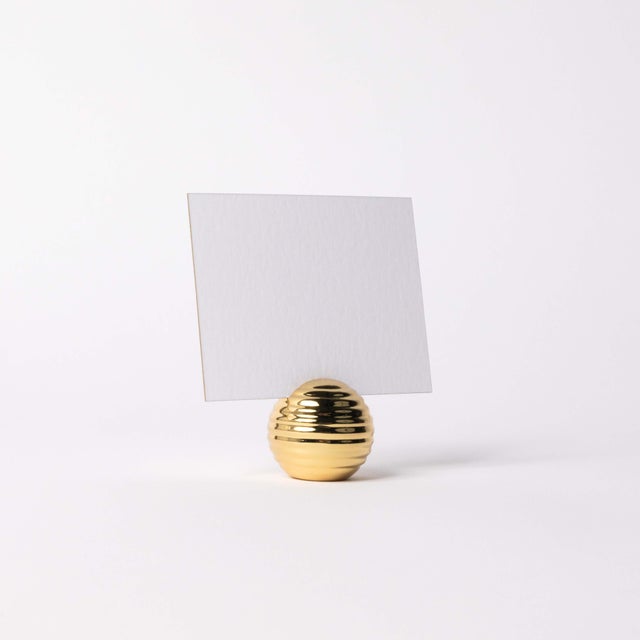 Dear Annabelle Goldie Orb Place Card Holders - Set of 6 For Sale - Image 4 of 4