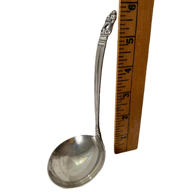 International Silver 1939 Royal Danish by International Silver Sterling Silver Gravy Sauce Ladle For Sale - Image 4 of 5