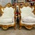 Baroque Style King Throne Chair – Off-White Leather Upholstery For Sale In Miami - Image 6 of 6
