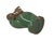 Joyful Laughing Buddha Gloss Dark Jade Green Robe Ceramic Coin Bat Ru Yi Figure For Sale - Image 9 of 12