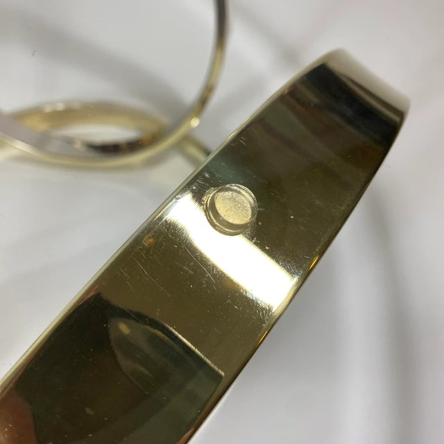 Hollywood Regency 1970’s Hollywood Regency Brass Ring Table For Sale - Image 3 of 6