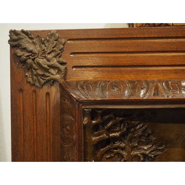 Pair of Large Antique French Oak Framed Hunt Plaques, P. Lecourtier (1851-1925) For Sale - Image 12 of 18