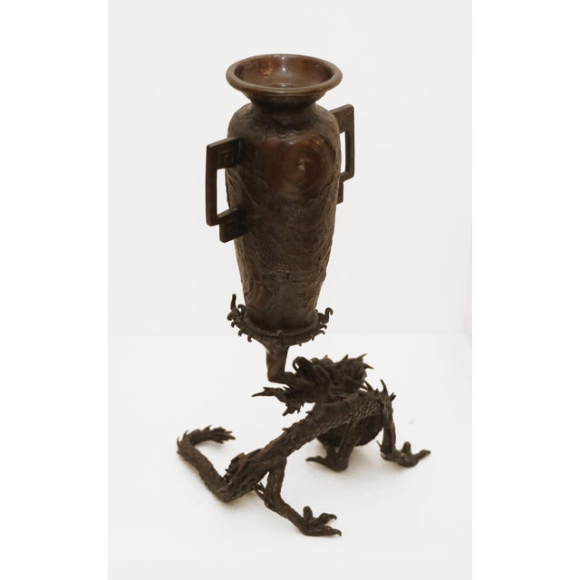 Antique Brown Bronze Vases, 1800s, Set of 2 For Sale - Image 9 of 16