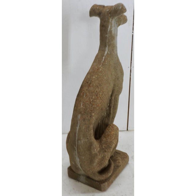 This elegant cast stone whippet statue needs to come to your home. He is from the early 20th century and will guard your...