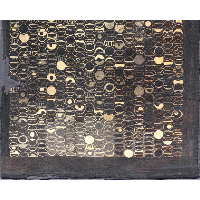 Early 20 Century American Hooked Rug With Inspired by Modern Art 4'8 X 7'2 For Sale - Image 4 of 16