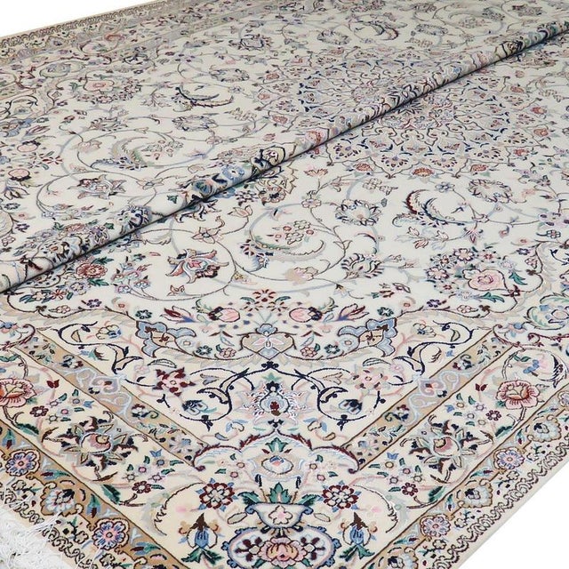 Middle Eastern Nain Rugs in Cork and Silk, Set of 2 For Sale - Image 3 of 8