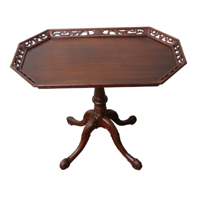 Early 20th Century French Hand Carved Side Table For Sale
