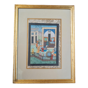 Early 20th Century Middle Eastern Persian Moghul Style Illuminated Book Page