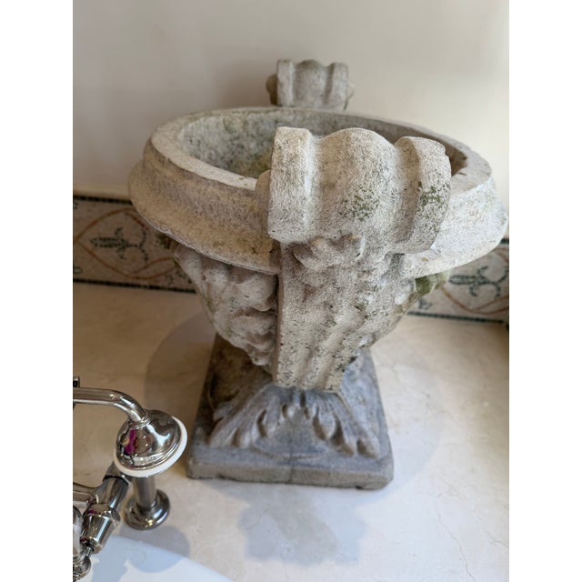 Late 20th Century French Cast Stone Planter/Urn For Sale - Image 5 of 7