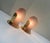 Gold Art Deco Style Wall Lights in Brass and Pink Stepped Glass, 1980s, Set of 2 For Sale - Image 8 of 14