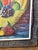 Yellow Vintage Original & Signed Tropical Fruit Still Life Oil Painting in Hand Carved Wood Frame For Sale - Image 8 of 14