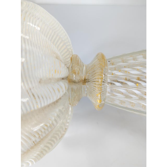 Mid-Century Modern Italian Murano Glass Table Lamp, Possibly Seguso For Sale - Image 14 of 14