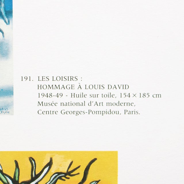 1990 After F. Leger "Homage to Louis David" and "The Country Party", Full-Color Parisian Print For Sale In Dallas - Image 6 of 10