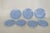 This beautiful Set of 7 Small Plates is made of milk glass. This gorgeous set features a lovely shade of pastel blue known...