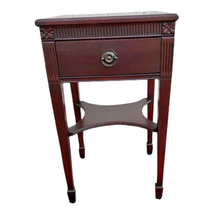 Early 20th Century Federal Style Mahogany 2 Tier Side Table or Work Table.