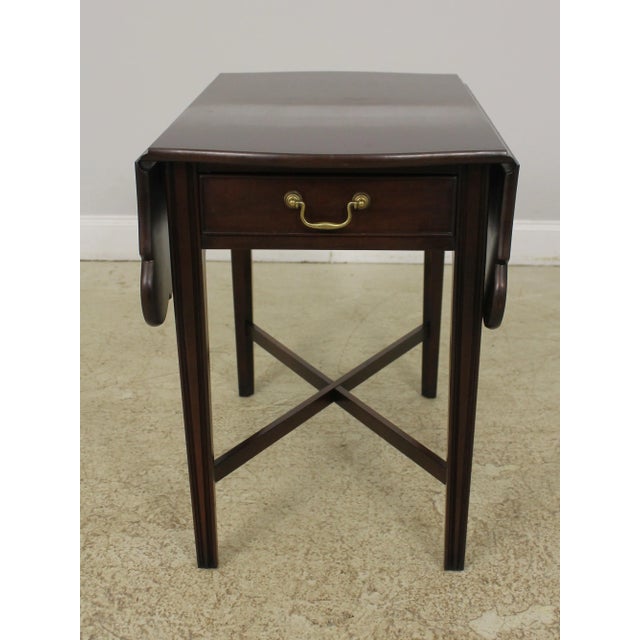Statton Old Towne Cherry Pembroke Drop Leaf Table For Sale - Image 13 of 13