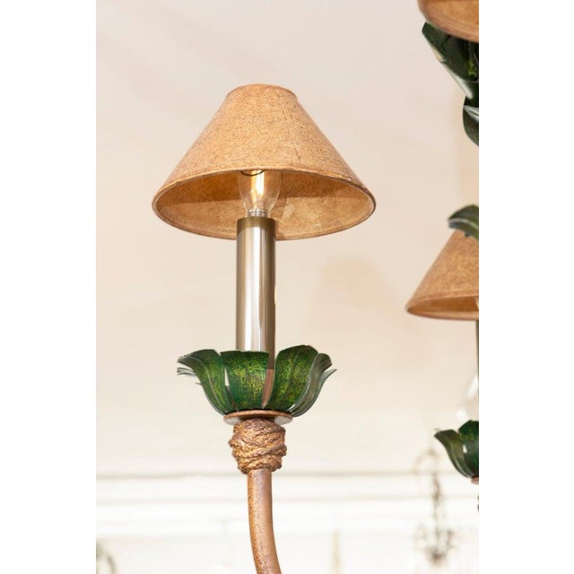 Mid 20th Century Mid 20th Century Palm Tree Form Six-Light Chandelier For Sale - Image 5 of 7