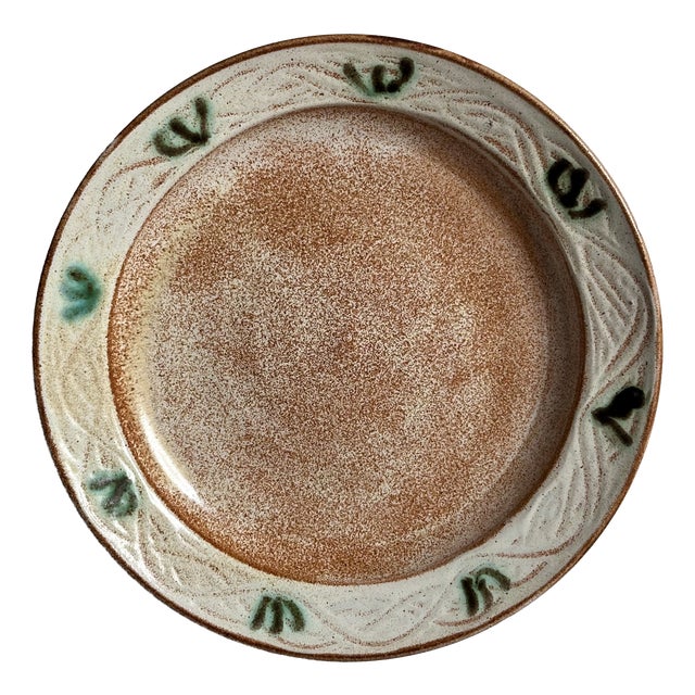 Studio Ceramic Plate by Helma Klett, Germany, 1980s For Sale