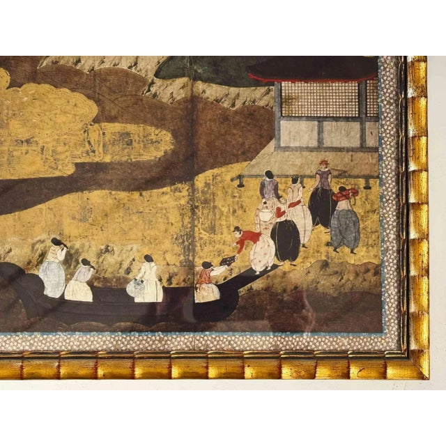 Brown Japanese Print '- Ship Entering the Harbor' For Sale - Image 8 of 9
