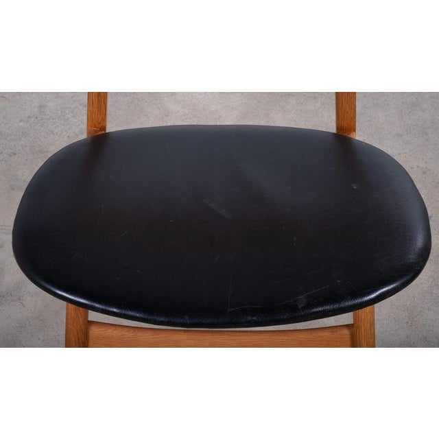 1950s Oak Dining Chair attributed to Hans J. Wegner for Carl Hansen & Son, Denmark, 1952 For Sale - Image 5 of 9