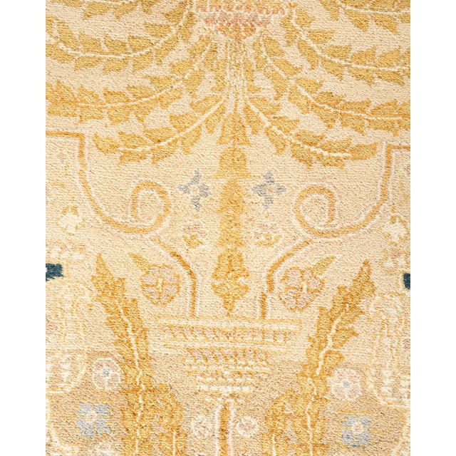 Traditional Mogul, One-of-a-Kind Hand-Knotted Area Rug - Ivory, 8' 2" x 10' 5" For Sale - Image 3 of 8