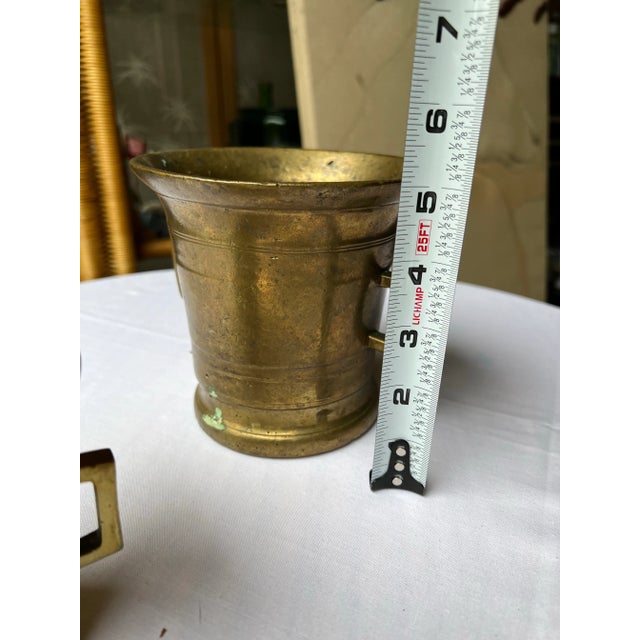 1970s Pair of 1970s Brass Metal Vases For Sale - Image 5 of 9