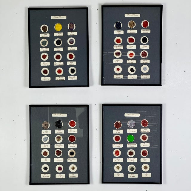 A rare hard to obtain and gather collection of 4 sets of French Nobility wax seals. Each set includes 12 seals. Besides...