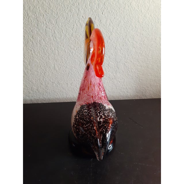 This is a GORGEOUS Multicolor 7" Art Glass Duck Figurine. Procured at auction BOX 11