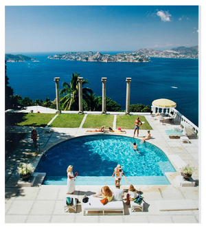 Slim Aarons, the Pool at Villa Nirvana, Acapulco, Limited Edition Estate Stamped Photographic Print, 1960s