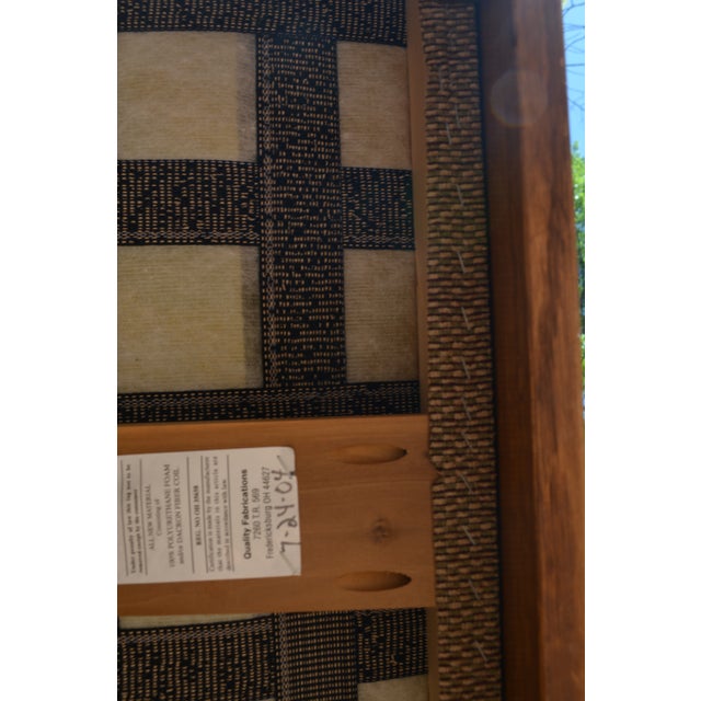 1980s Mission Oak Couch Chair & Ottoman 3 Piece Set by Quality Fabrications - Amish Made - Stickley Style For Sale - Image 15 of 18