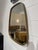 Mid-Century Modern Free Form Mirror with Brass Frame For Sale - Image 3 of 3