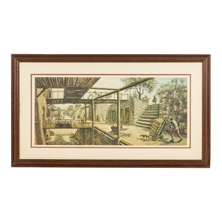 Vintage "Factors Walk" ~ Augusta Oelschig Lithograph Signed/Dated For Sale
