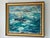 Teal Vintage Original Oil Painting Impressionist Seascape Signed Friedman For Sale - Image 8 of 12