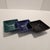 1990s Mid-Century Modern Triple Sectional Stoneware Appetizer Tray – Teal, Purple, Black Reactive Glaze - Set of 3 For Sale - Image 10 of 10