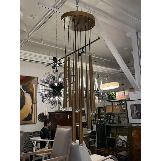 Jonathan Browning Studios Contemporary Jonathan Browning Studios Style Ten-Light Pendant Chandelier For Sale - Image 4 of 12