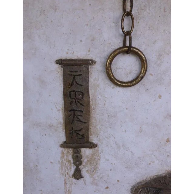 1960s Chinese James Mont Style Mid Century Fiberglass Ancestor Portrait Wall Hanging For Sale - Image 5 of 9