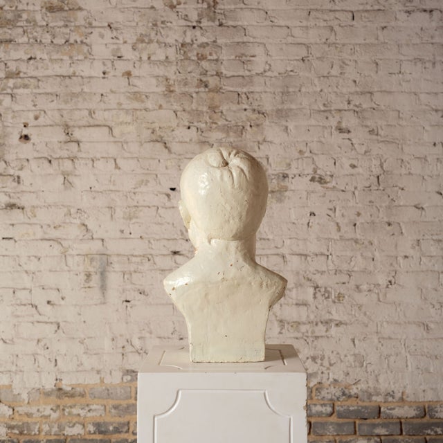 20th Century French Male Plaster Bust For Sale - Image 4 of 4