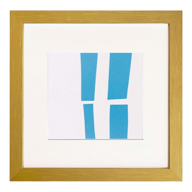Ellsworth Kelly 1999 Blue White 18 Framed Reproduction For Sale