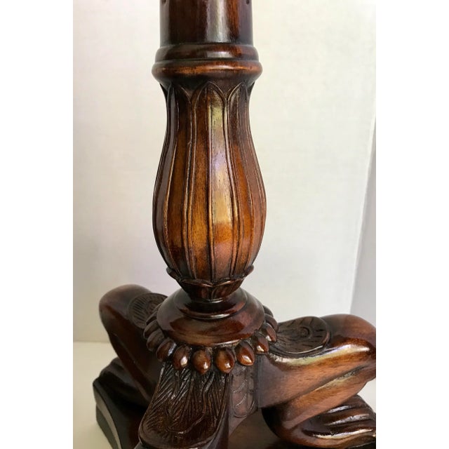 Brown Mid 19th Century Carved Animalia Claw Lamps With Bronze Details - a Pair For Sale - Image 8 of 11