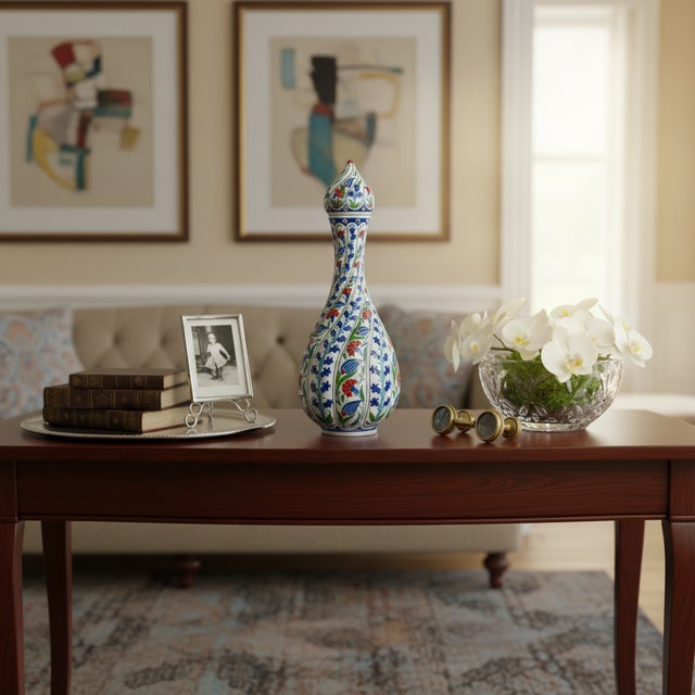 The Whirling Garden This Handmade Ceramic Twisted Nightingale Vase captures the elegance of motion. Standing at 30 cm, it...