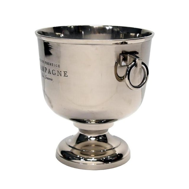 French Silver-Plated Cuvee Champagne Cooler For Sale - Image 4 of 10