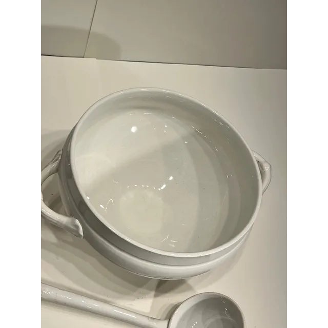 White Vintage White Belgium Soup Tureen - #350 For Sale - Image 8 of 8