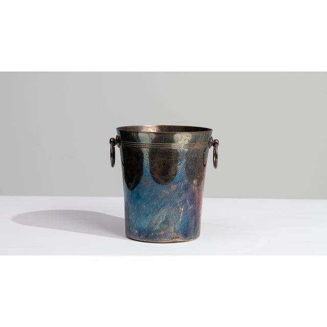 Mid 20th Century France Teal Silver Ice Bucket For Sale - Image 13 of 15
