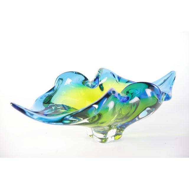 Glass Vase and Bowl by Josef Hospodka for Sklarny Chribska, Czech, 1960s, Set of 3 For Sale - Image 9 of 14