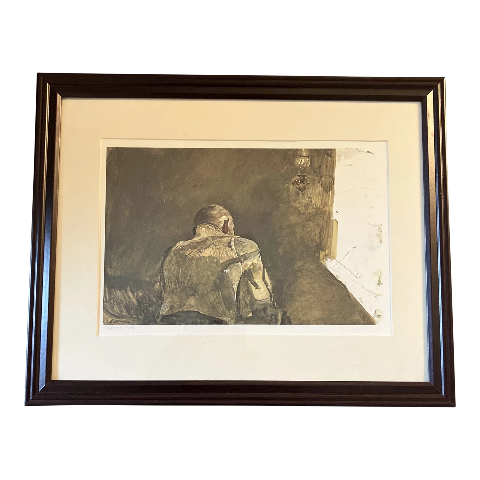 Vintage Andrew Wyeth Print “Spring Sun” Framed | Chairish