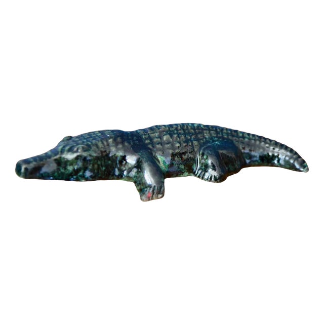 Zoomorphic Ceramic Crocodile from Potiers Daccolay For Sale